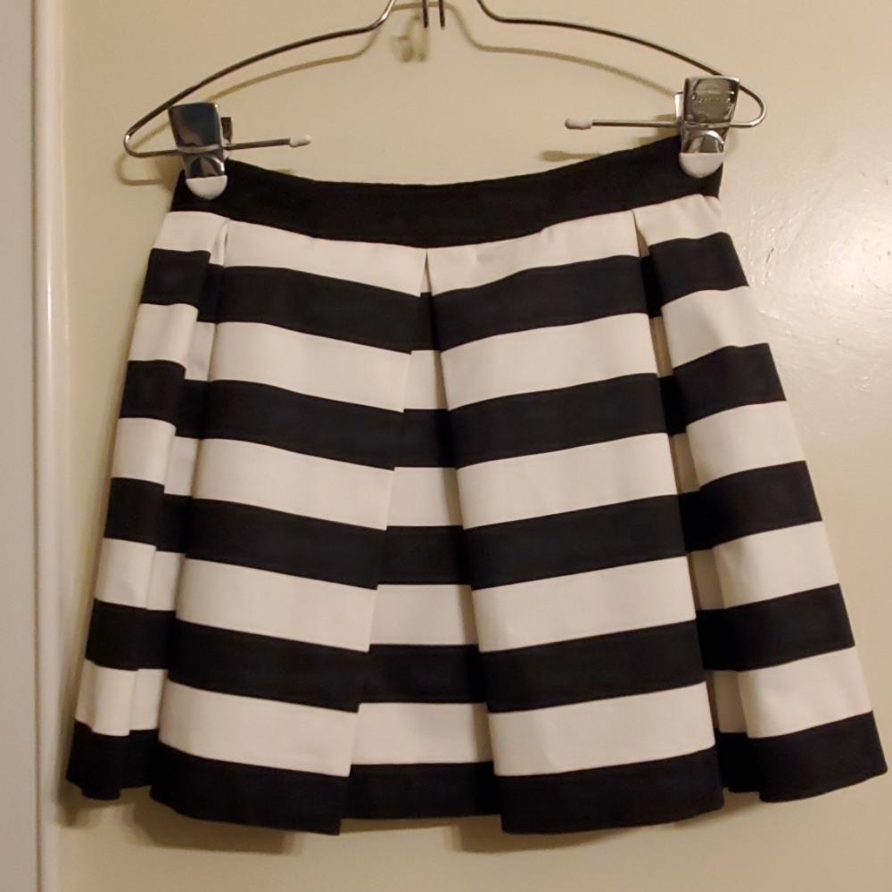 Robert Rodriguez Graphic Stripe Box Pleat Skirt